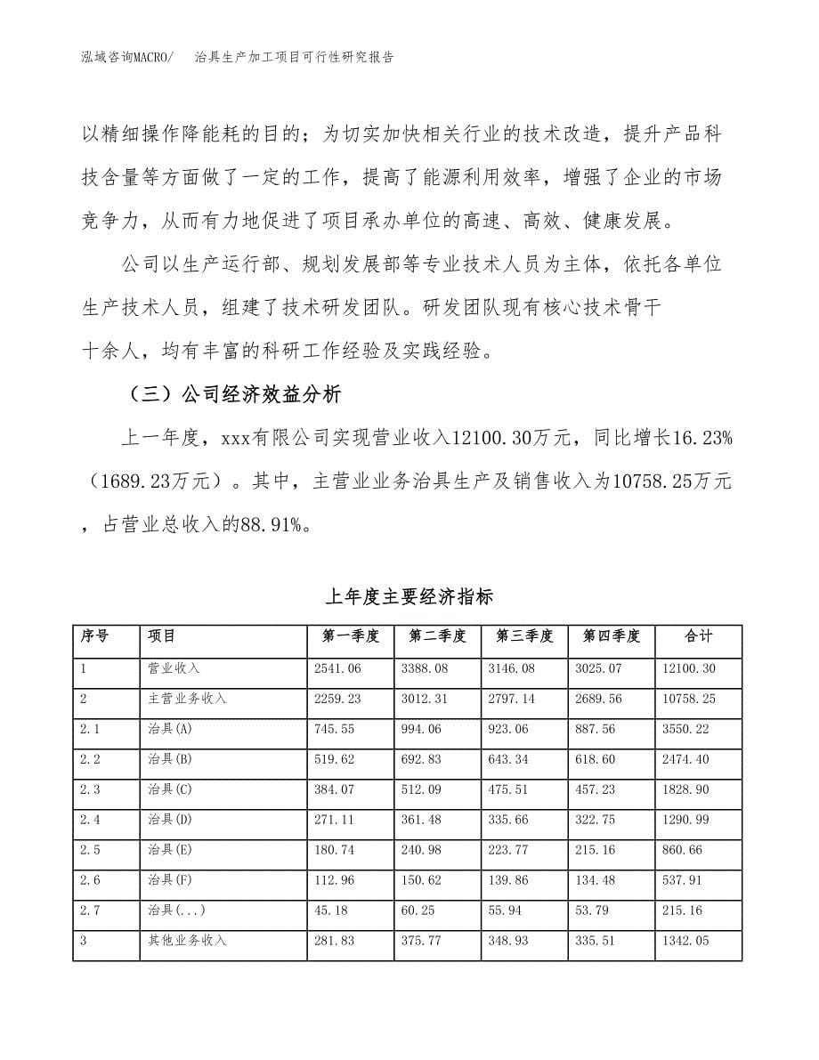 治具生产加工项目可行性研究报告_第5页