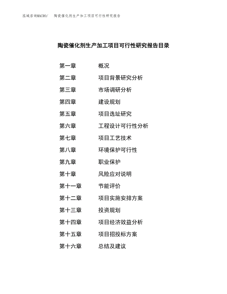 （模板）陶瓷催化剂生产加工项目可行性研究报告_第3页