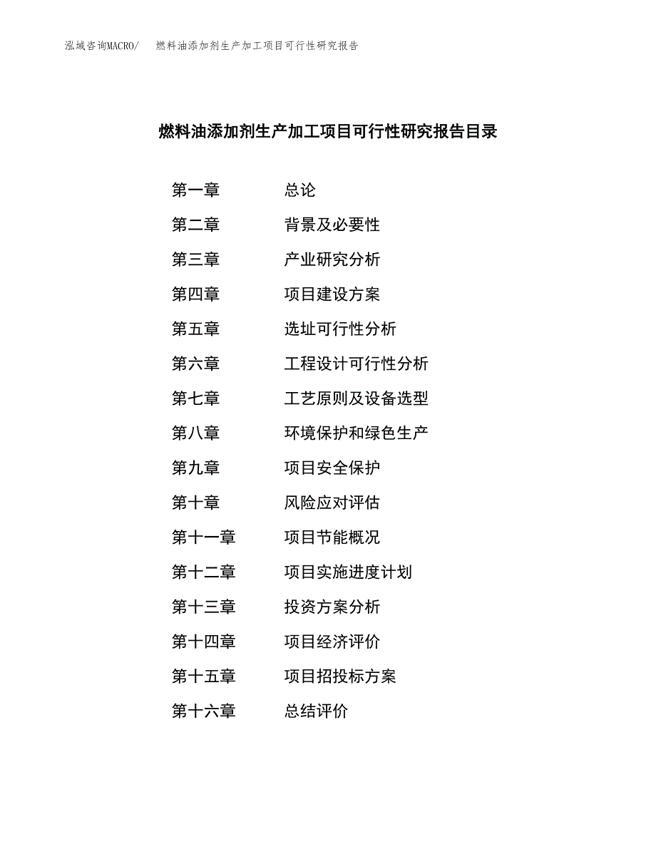 （模板）燃料油添加剂生产加工项目可行性研究报告_第3页