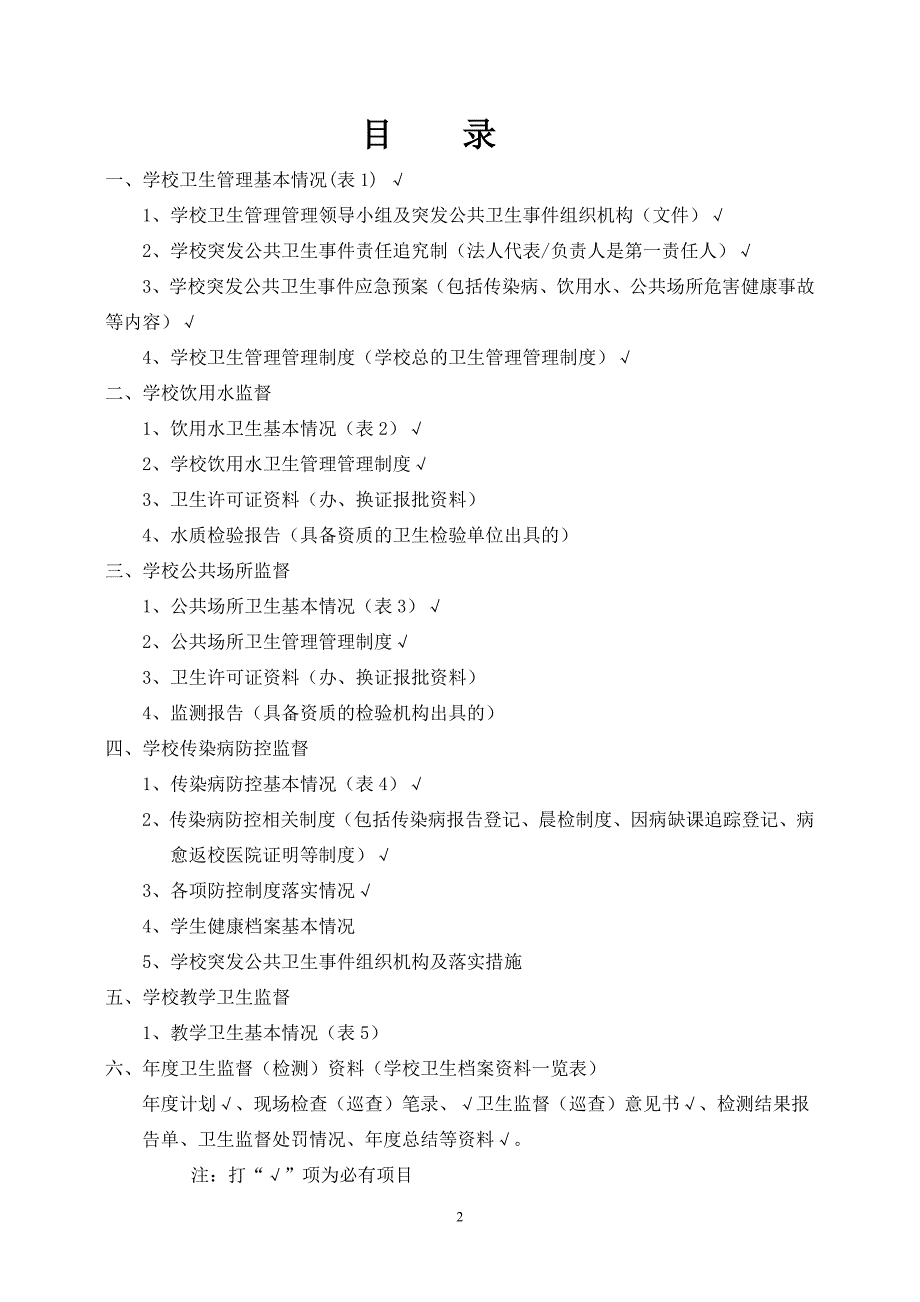 学校卫生监督管理档案(1)_第2页