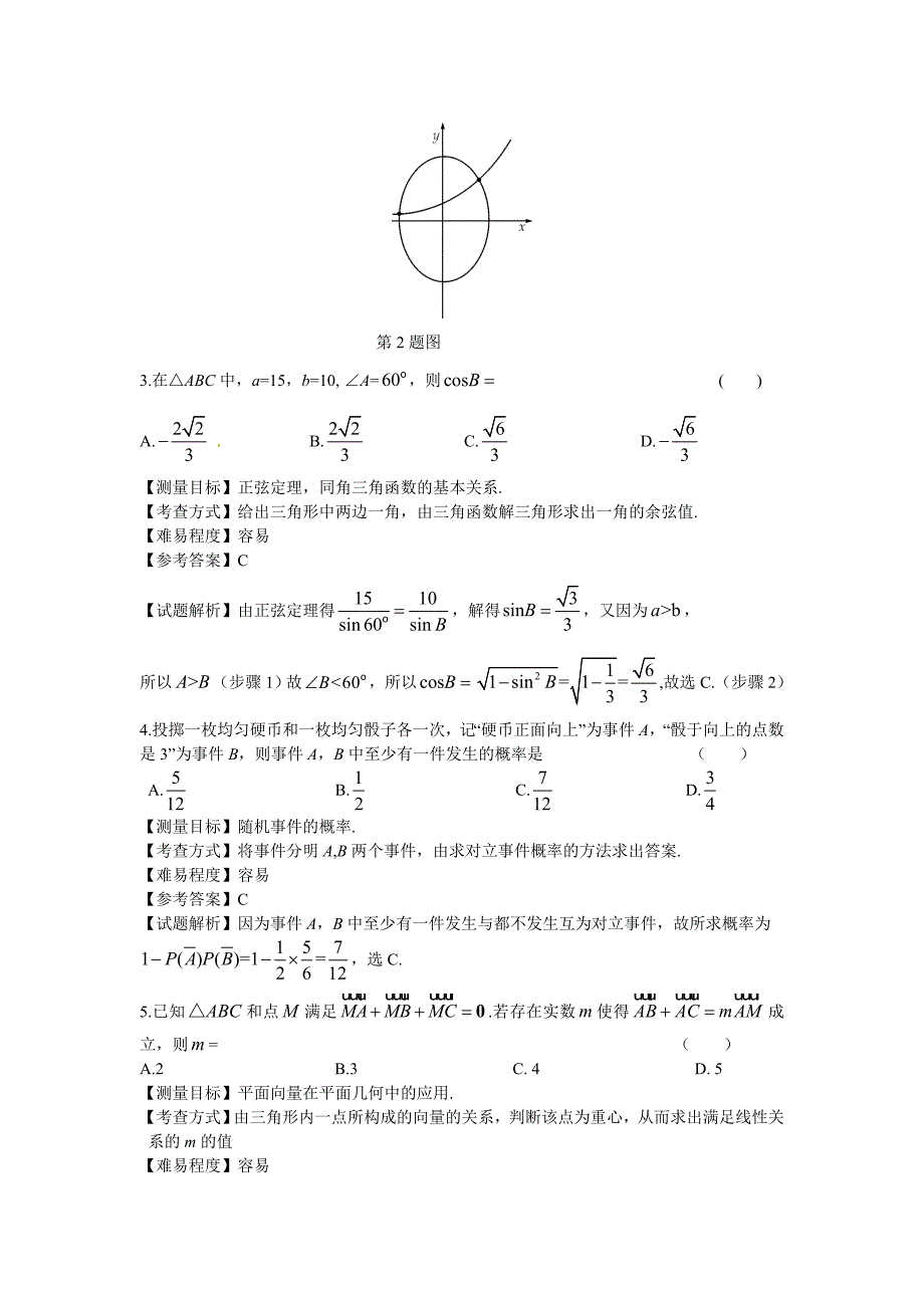 2010年湖北高考数学理科试卷带详解_第2页