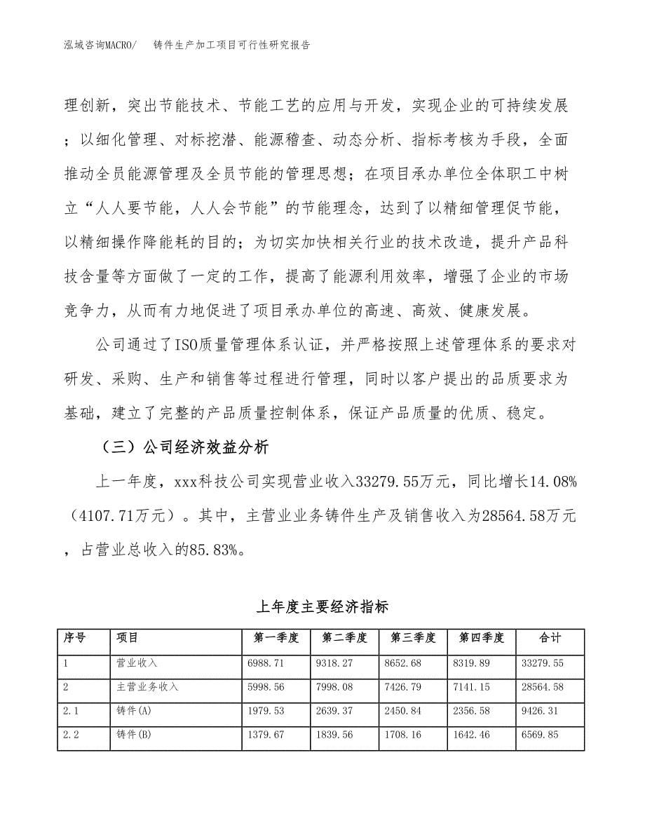 铸件生产加工项目可行性研究报告_第5页