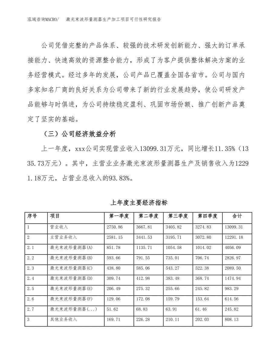 （模板）激光束波形量测器生产加工项目可行性研究报告_第5页