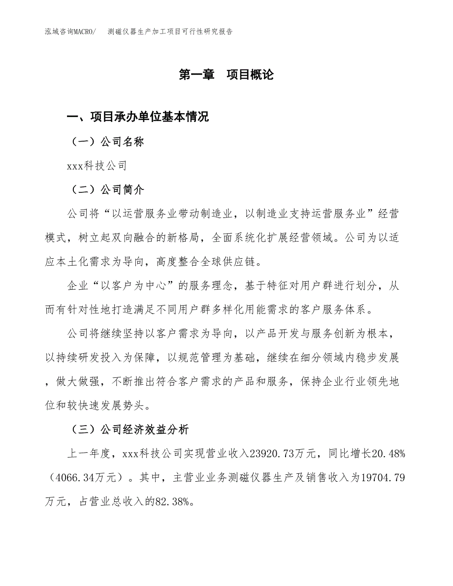 （模板）测磁仪器生产加工项目可行性研究报告_第4页