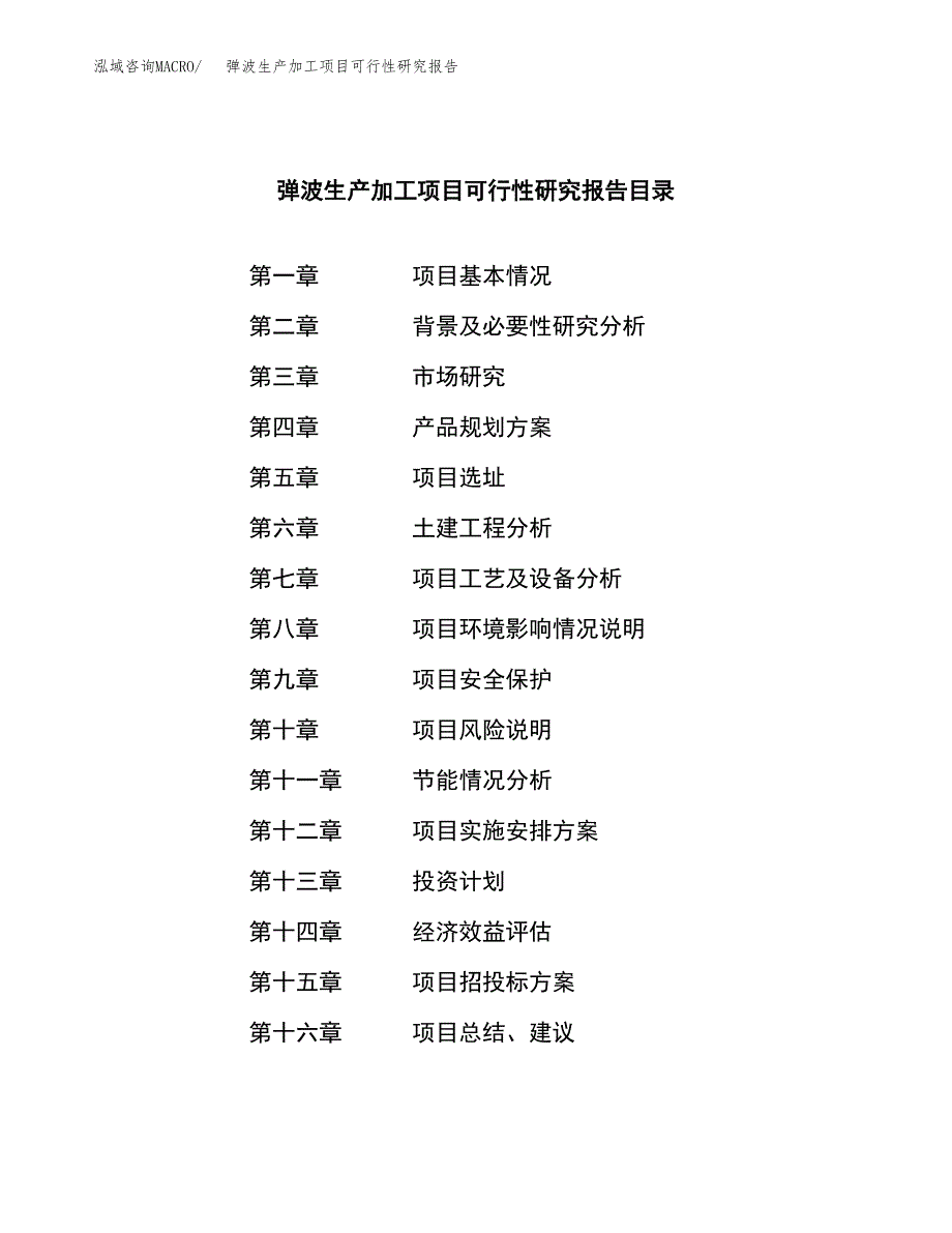 （模板）弹波生产加工项目可行性研究报告_第3页