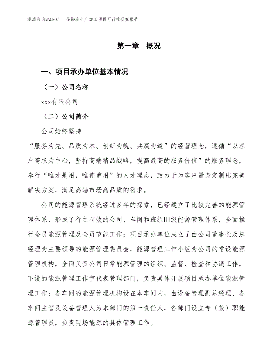 （模板）显影液生产加工项目可行性研究报告_第4页