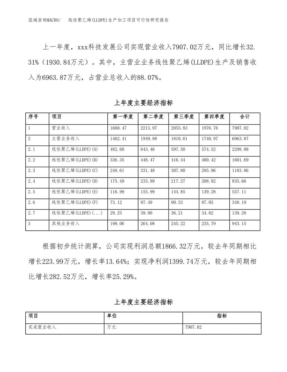 （模板）线性聚乙烯(LLDPE)生产加工项目可行性研究报告_第5页