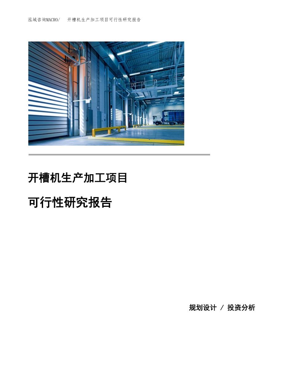 （模板）开槽机生产加工项目可行性研究报告_第1页