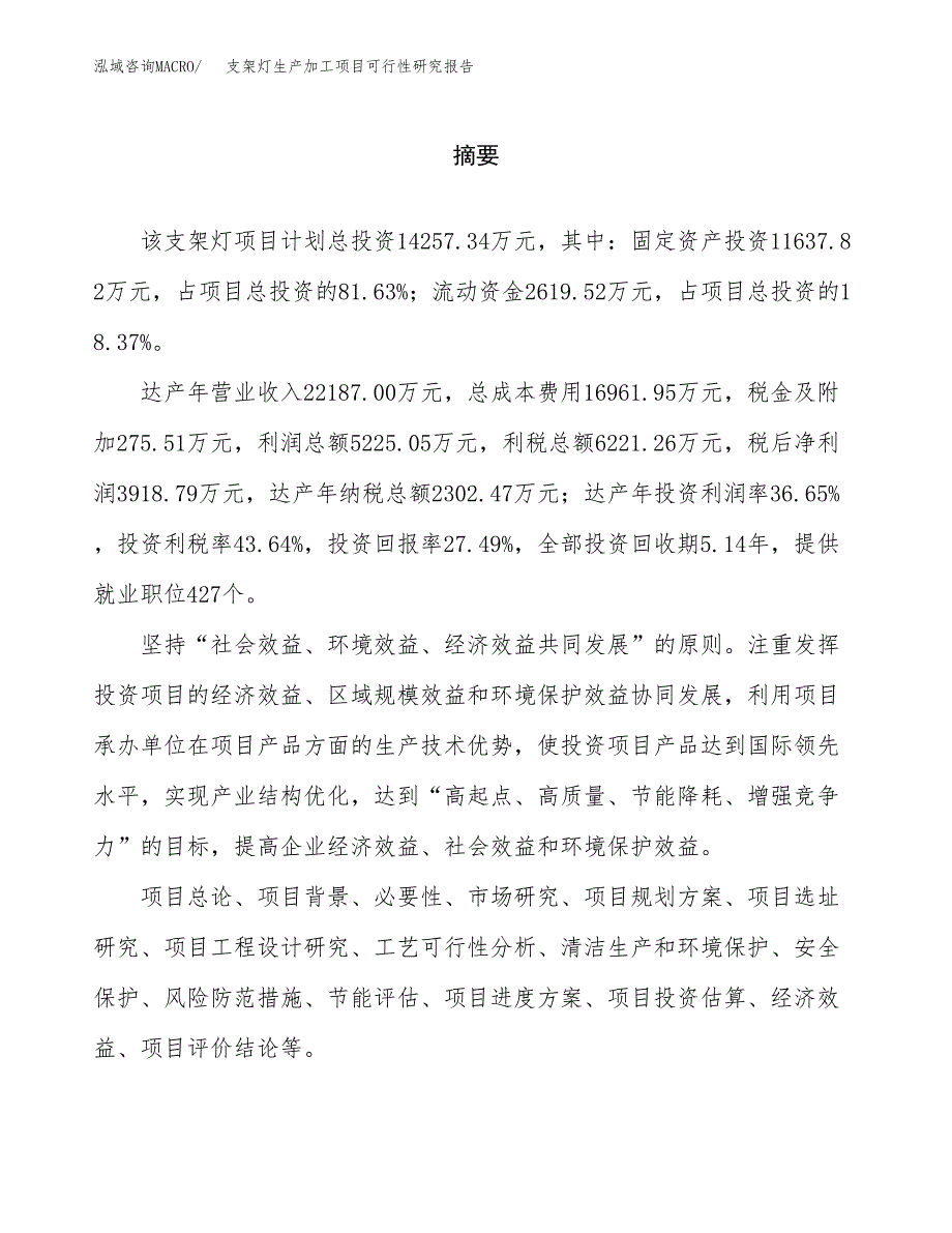 支架灯生产加工项目可行性研究报告_第2页