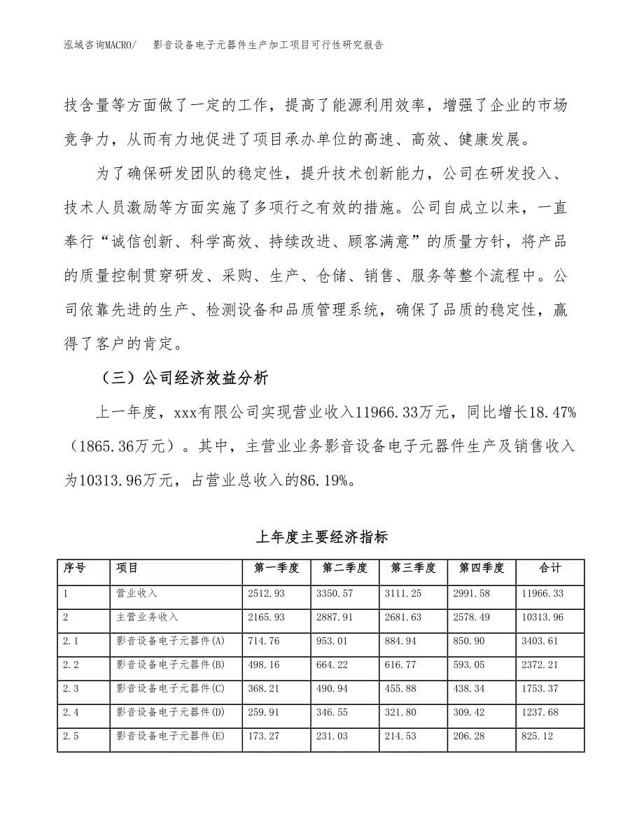 （模板）影音设备电子元器件生产加工项目可行性研究报告_第5页