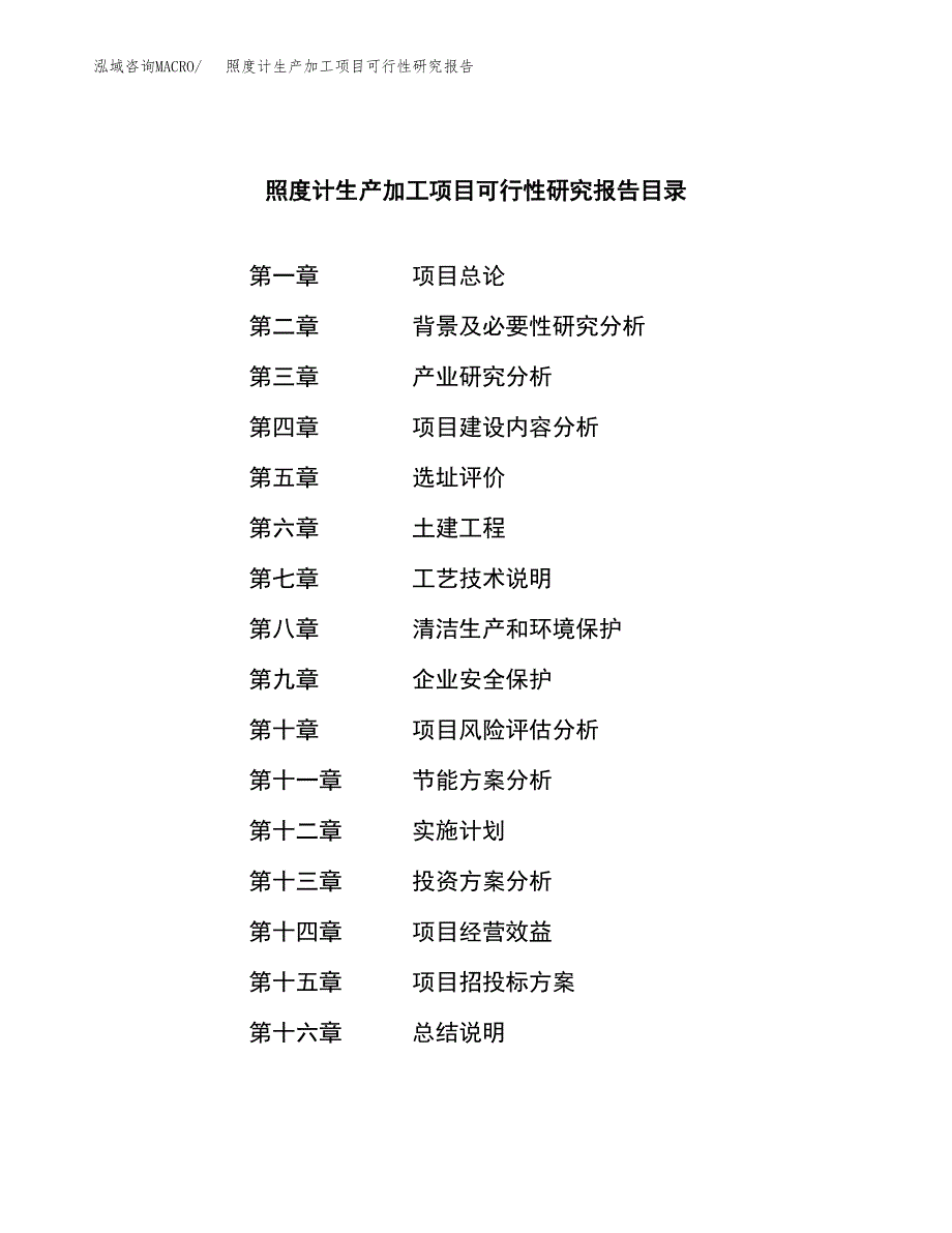 （模板）照度计生产加工项目可行性研究报告_第3页