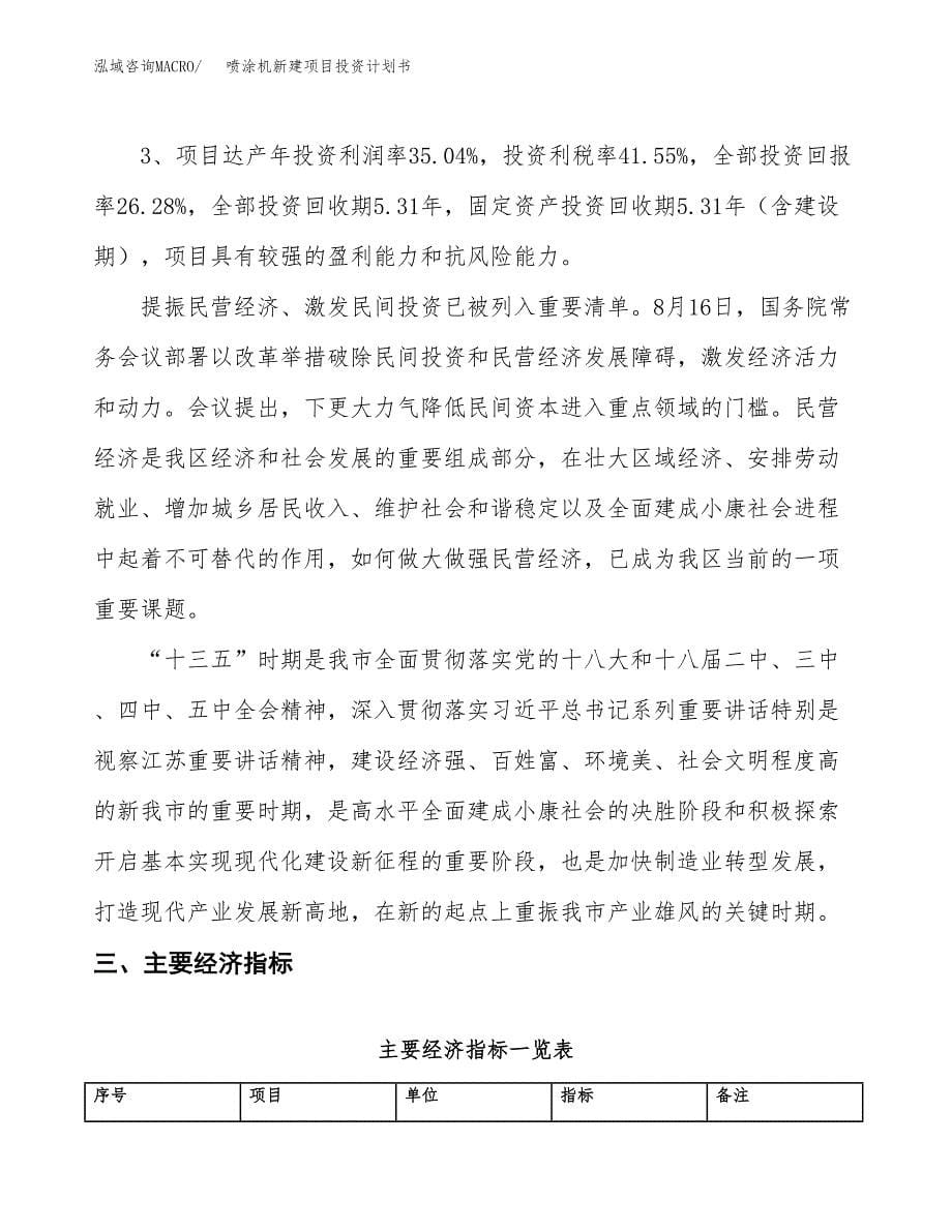 喷涂机新建项目投资计划书_第5页