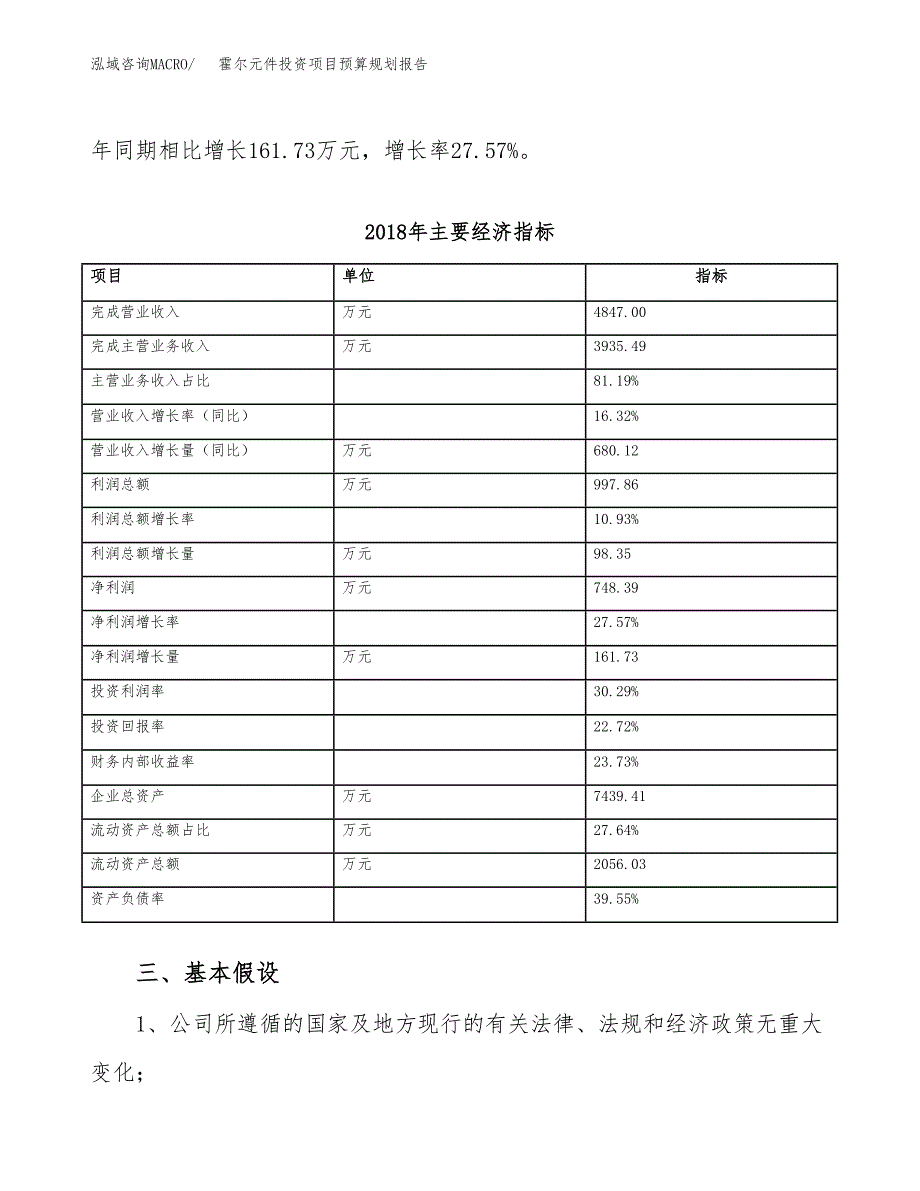 霍尔元件投资项目预算规划报告_第4页