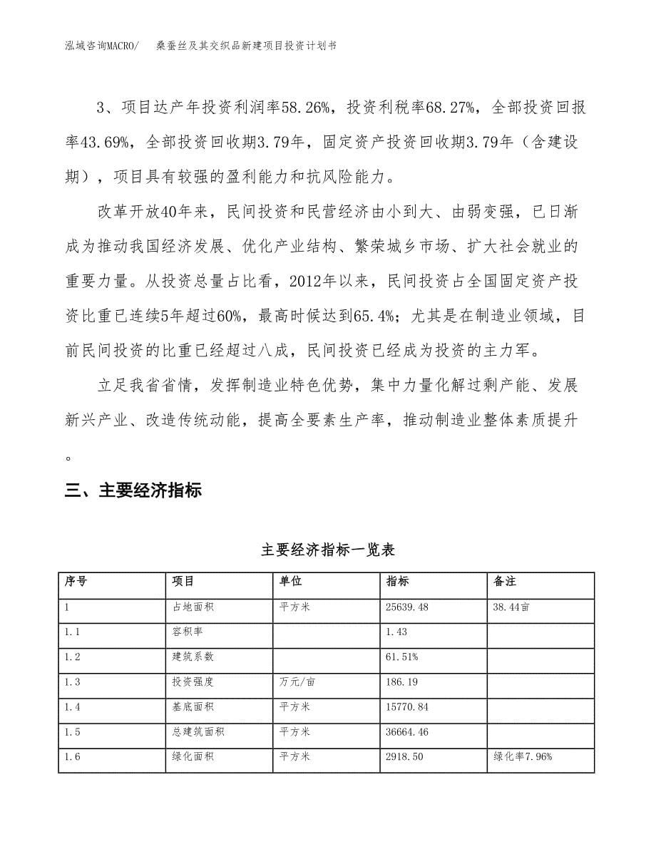 桑蚕丝及其交织品新建项目投资计划书_第5页