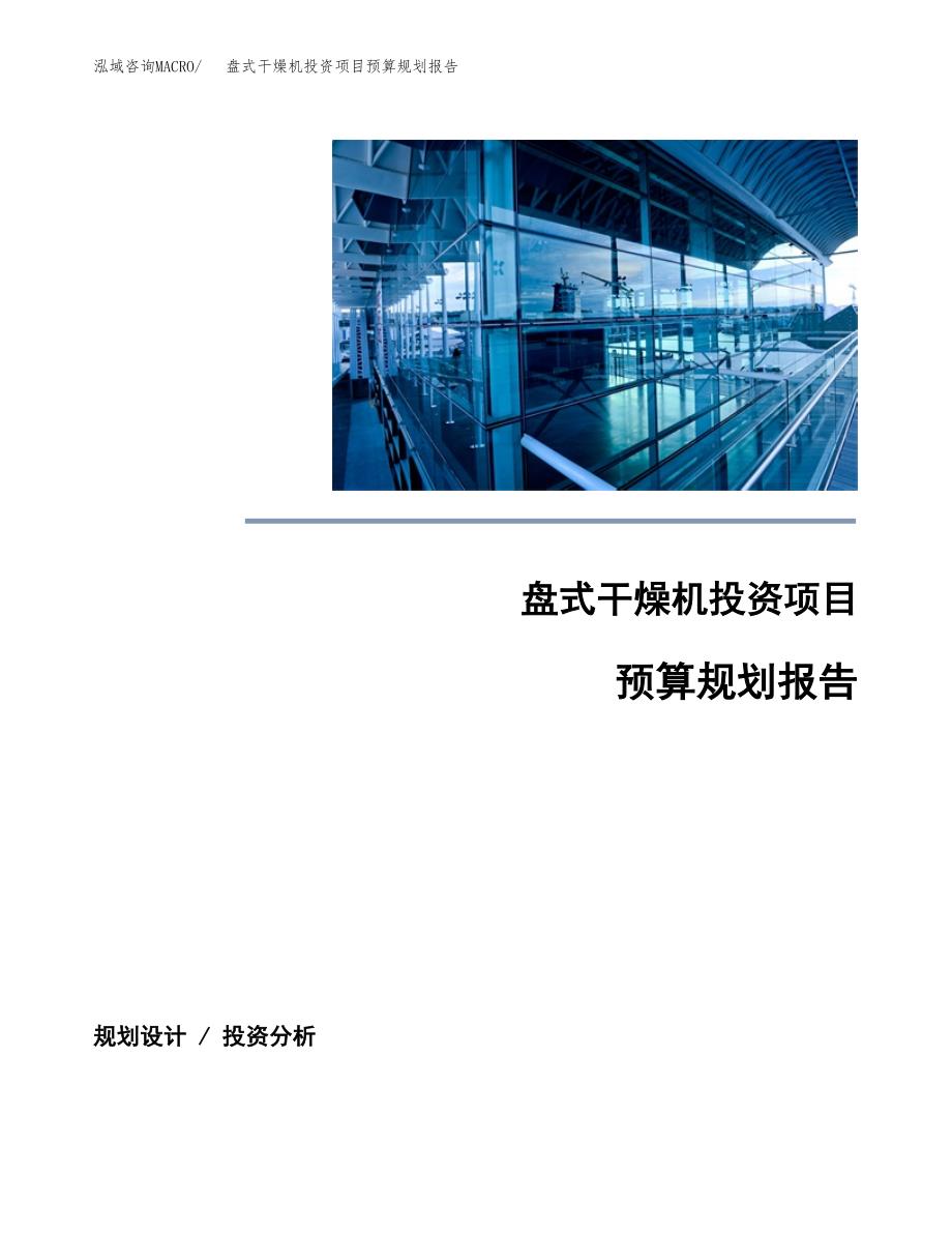 盘式干燥机投资项目预算规划报告_第1页