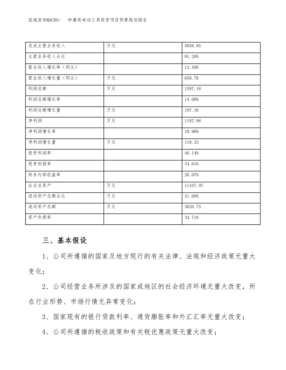 砂磨类电动工具投资项目预算规划报告_第4页