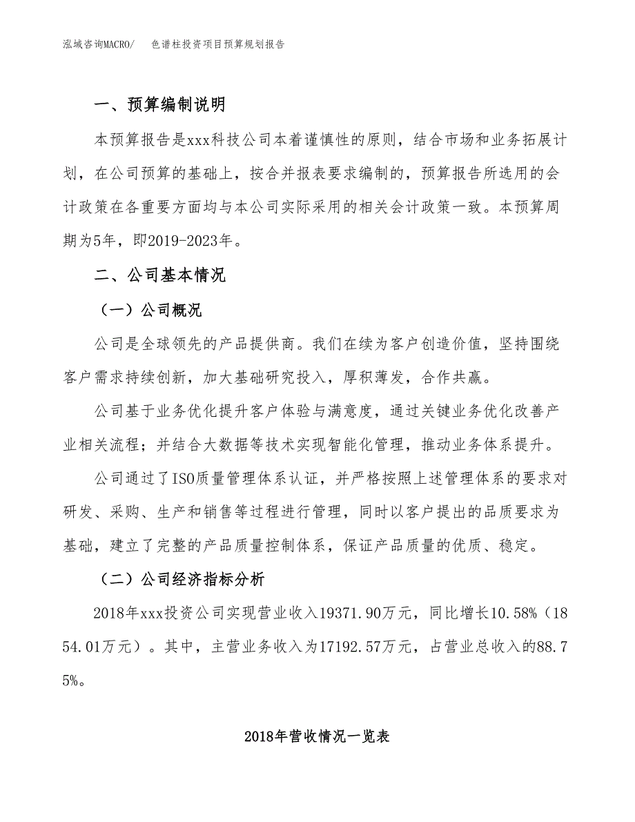 色谱柱投资项目预算规划报告_第2页