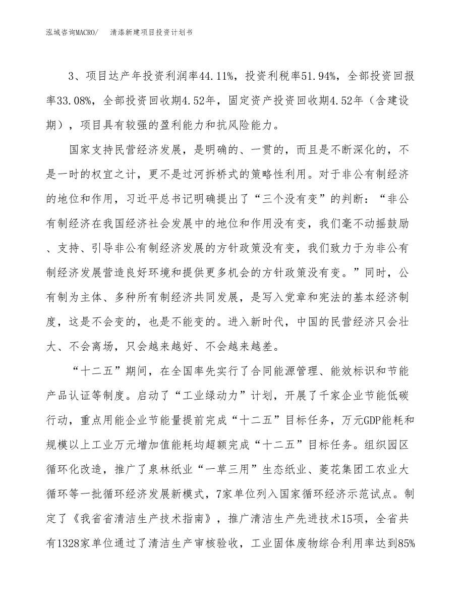 清漆新建项目投资计划书_第5页