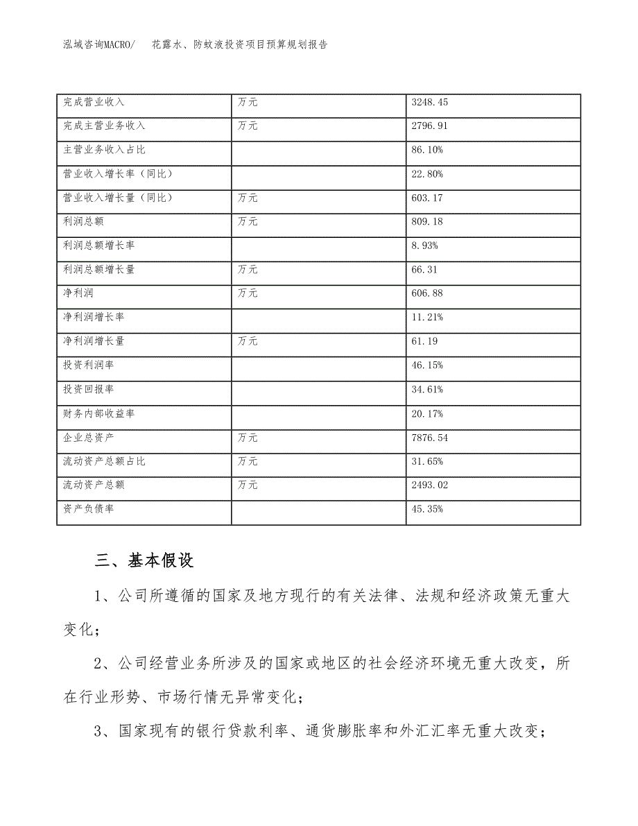 花露水、防蚊液投资项目预算规划报告_第4页