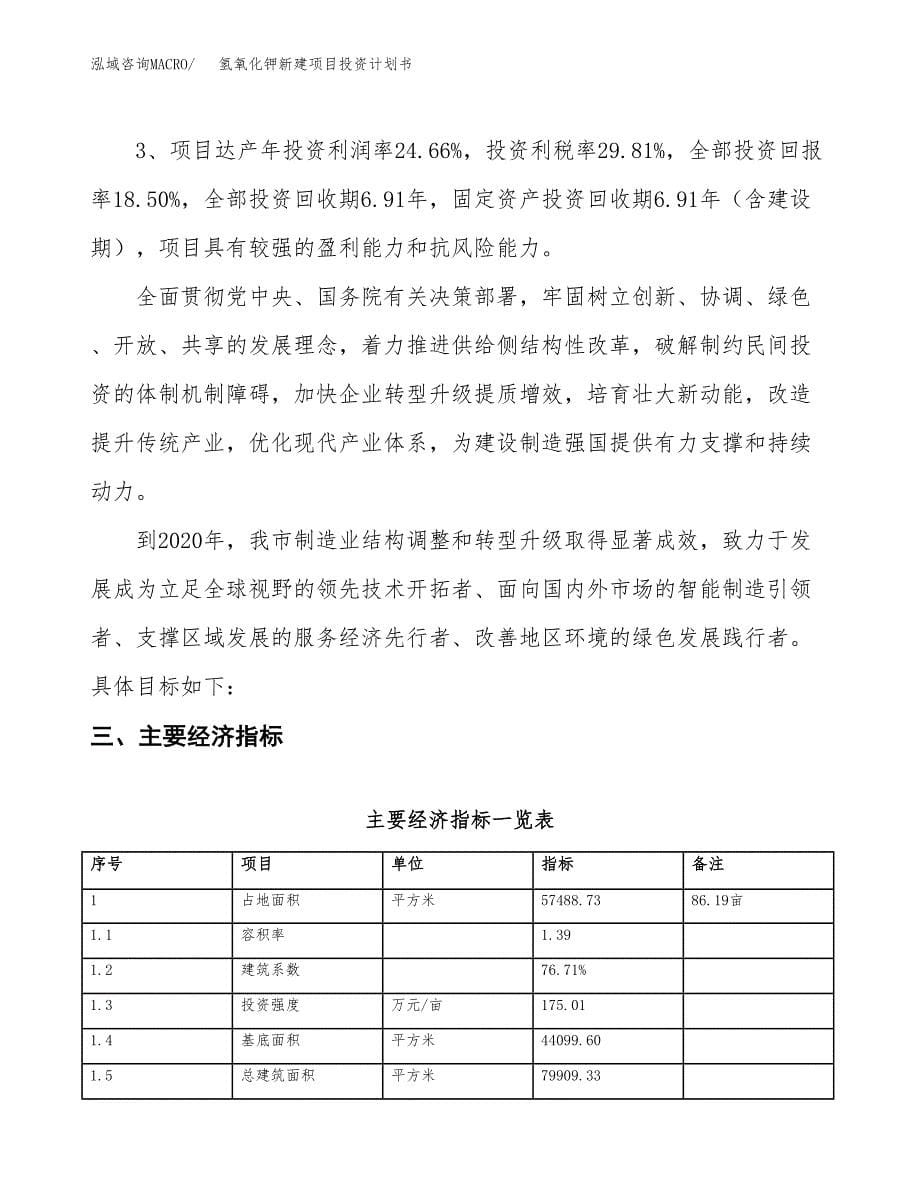 氢氧化钾新建项目投资计划书_第5页