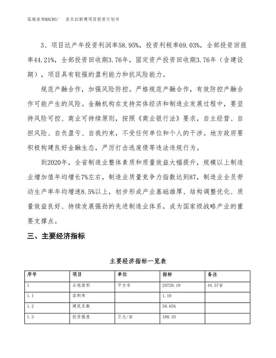 音乐IC新建项目投资计划书_第5页