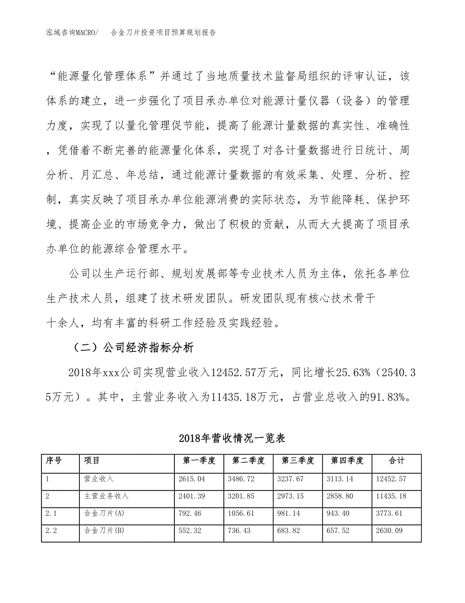 合金刀片投资项目预算规划报告_第3页