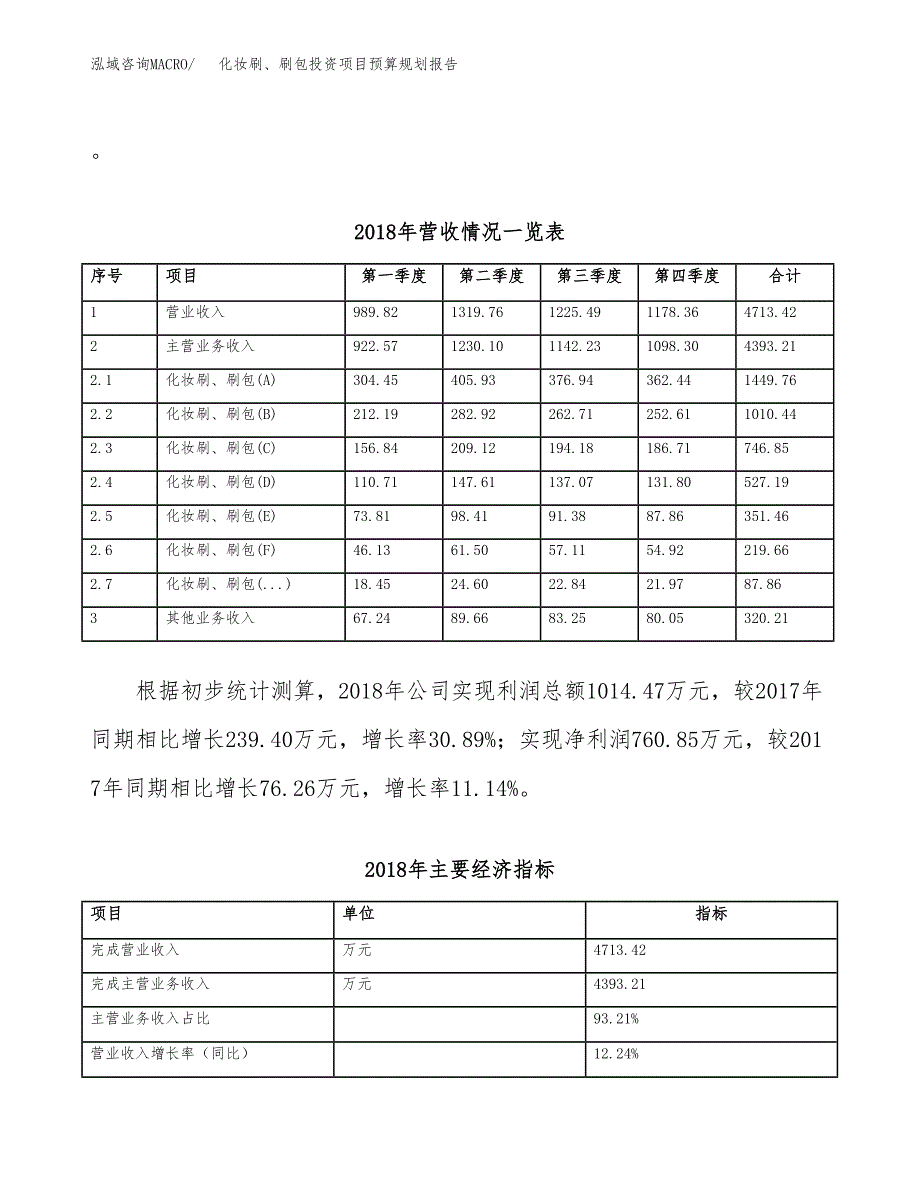 化妆刷、刷包投资项目预算规划报告_第3页