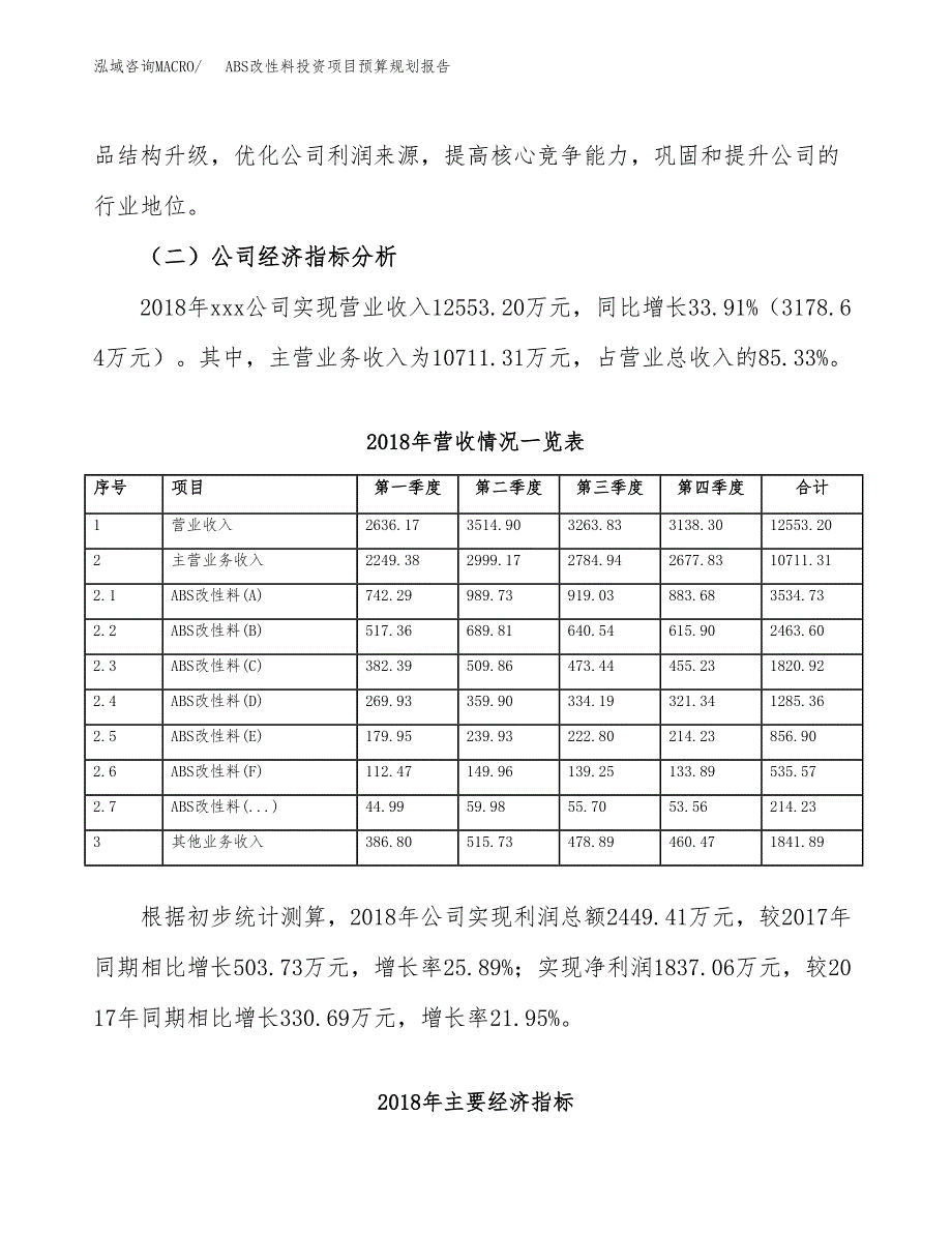 ABS改性料投资项目预算规划报告_第3页