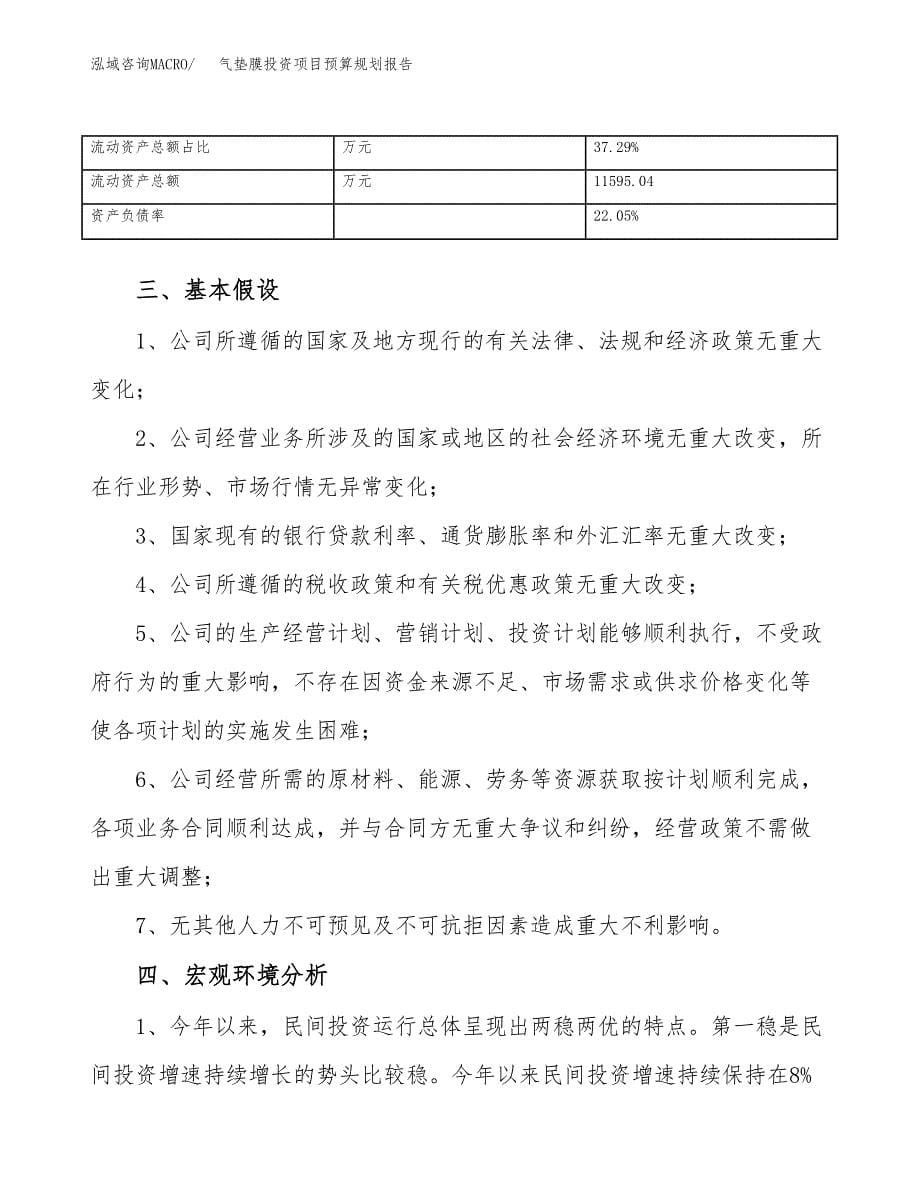 气垫膜投资项目预算规划报告_第5页