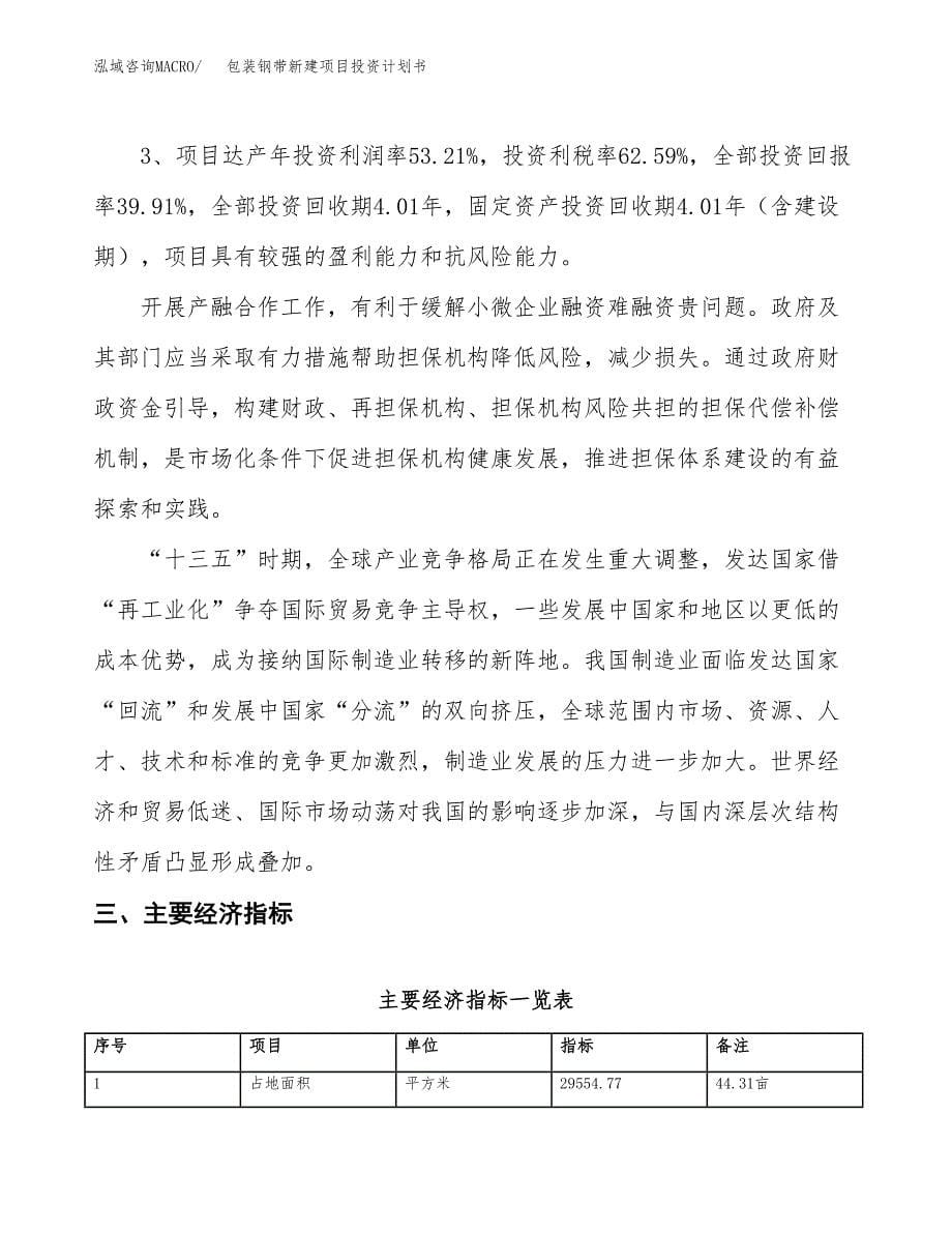 包装钢带新建项目投资计划书_第5页