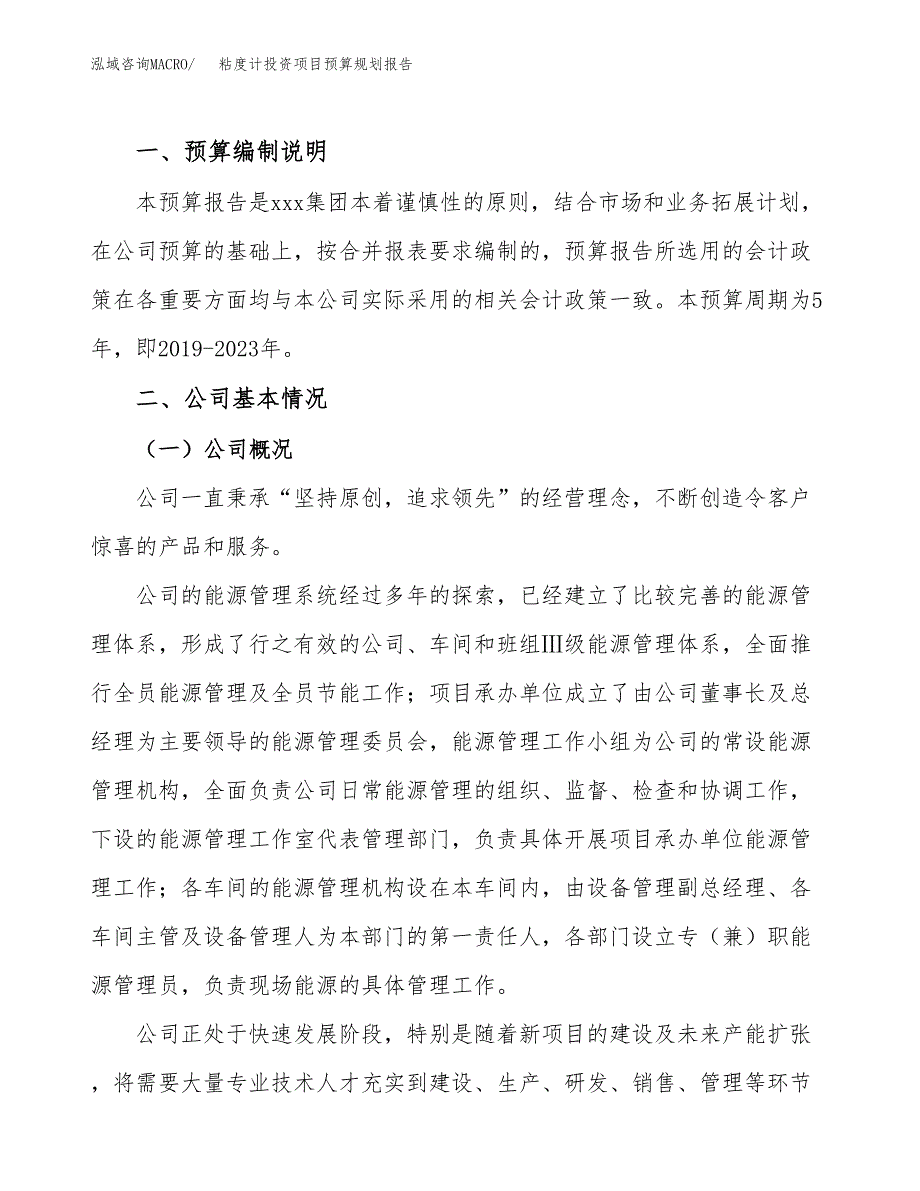 粘度计投资项目预算规划报告_第2页