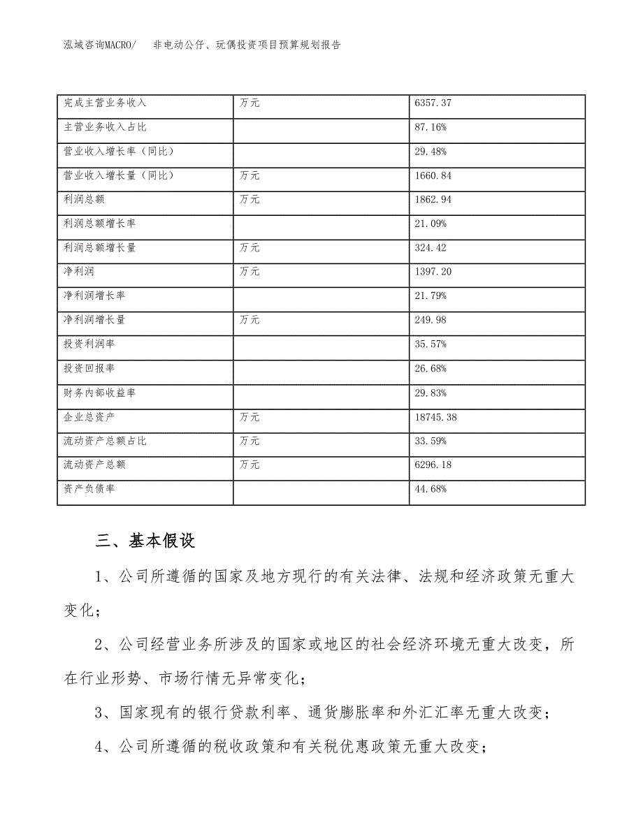 非电动公仔、玩偶投资项目预算规划报告_第4页