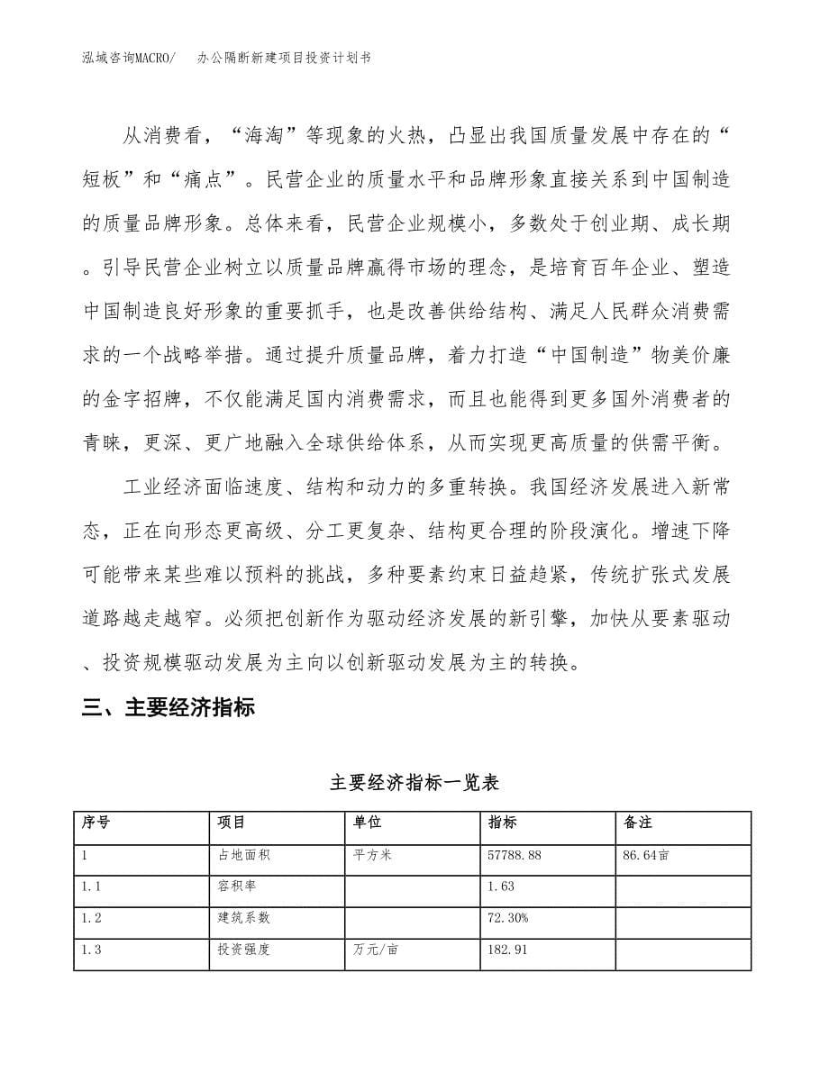 办公隔断新建项目投资计划书_第5页