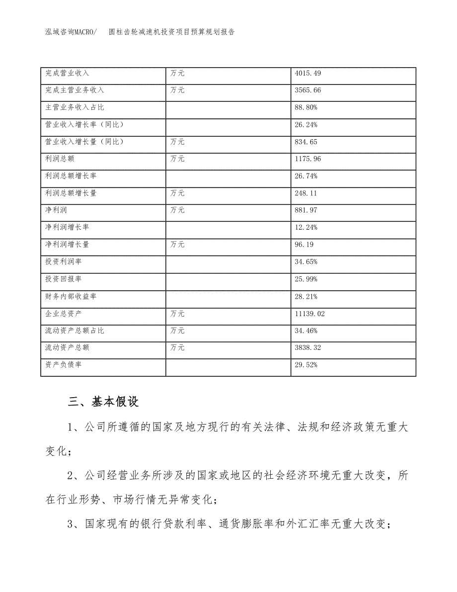 圆柱齿轮减速机投资项目预算规划报告_第4页