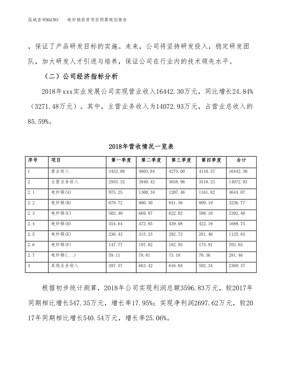 电炒锅投资项目预算规划报告_第3页