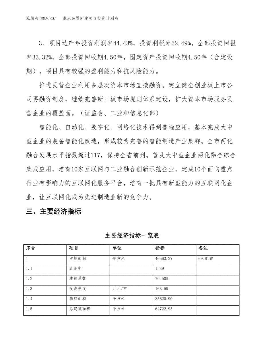 淋水装置新建项目投资计划书_第5页