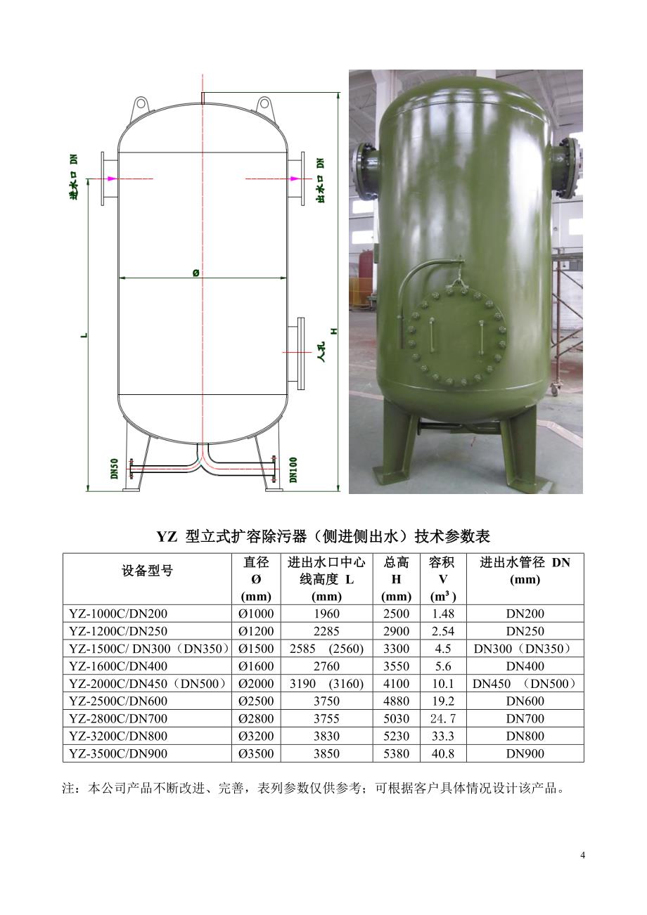 立式扩容除污器介绍2013 (含容积)_第4页