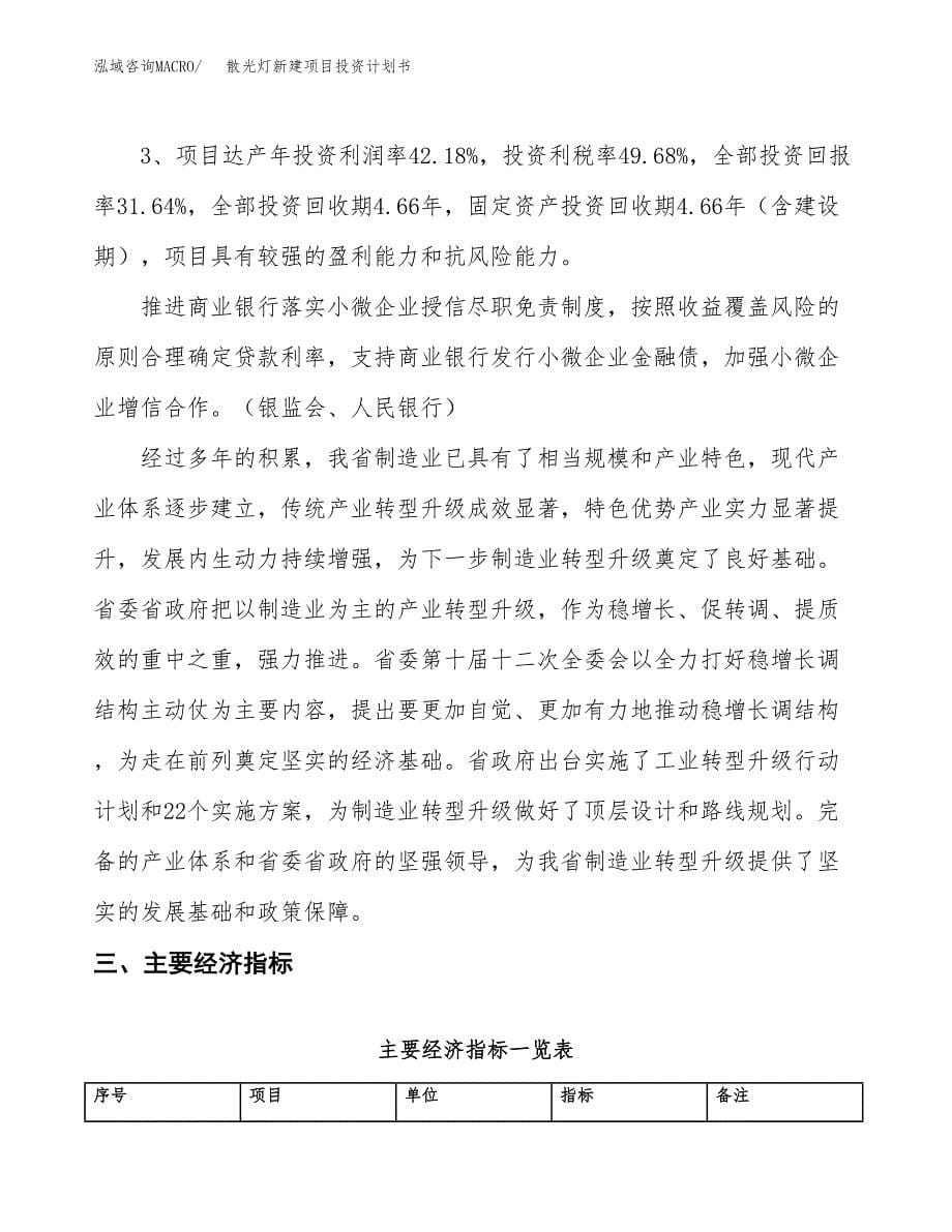 散光灯新建项目投资计划书_第5页