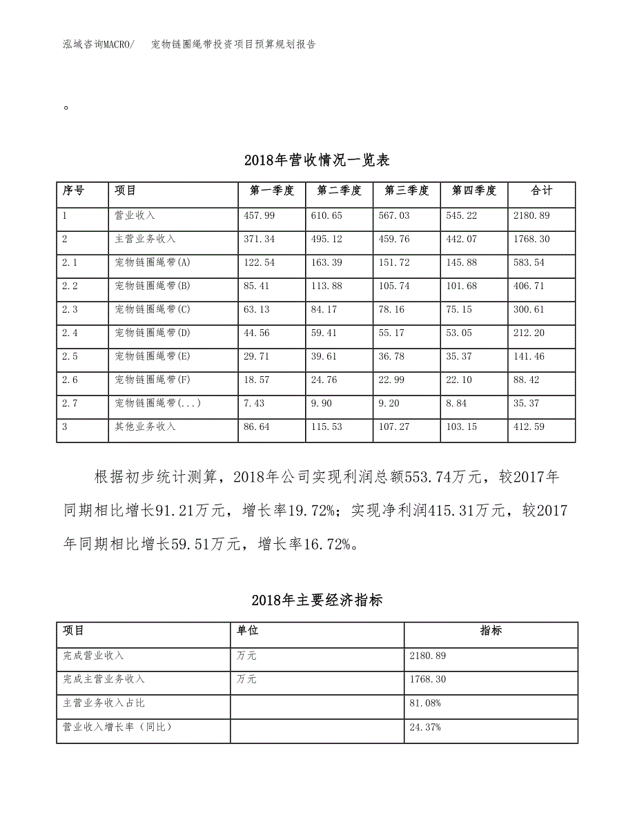 宠物链圈绳带投资项目预算规划报告_第4页