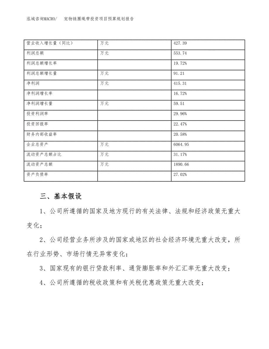 宠物链圈绳带投资项目预算规划报告_第5页