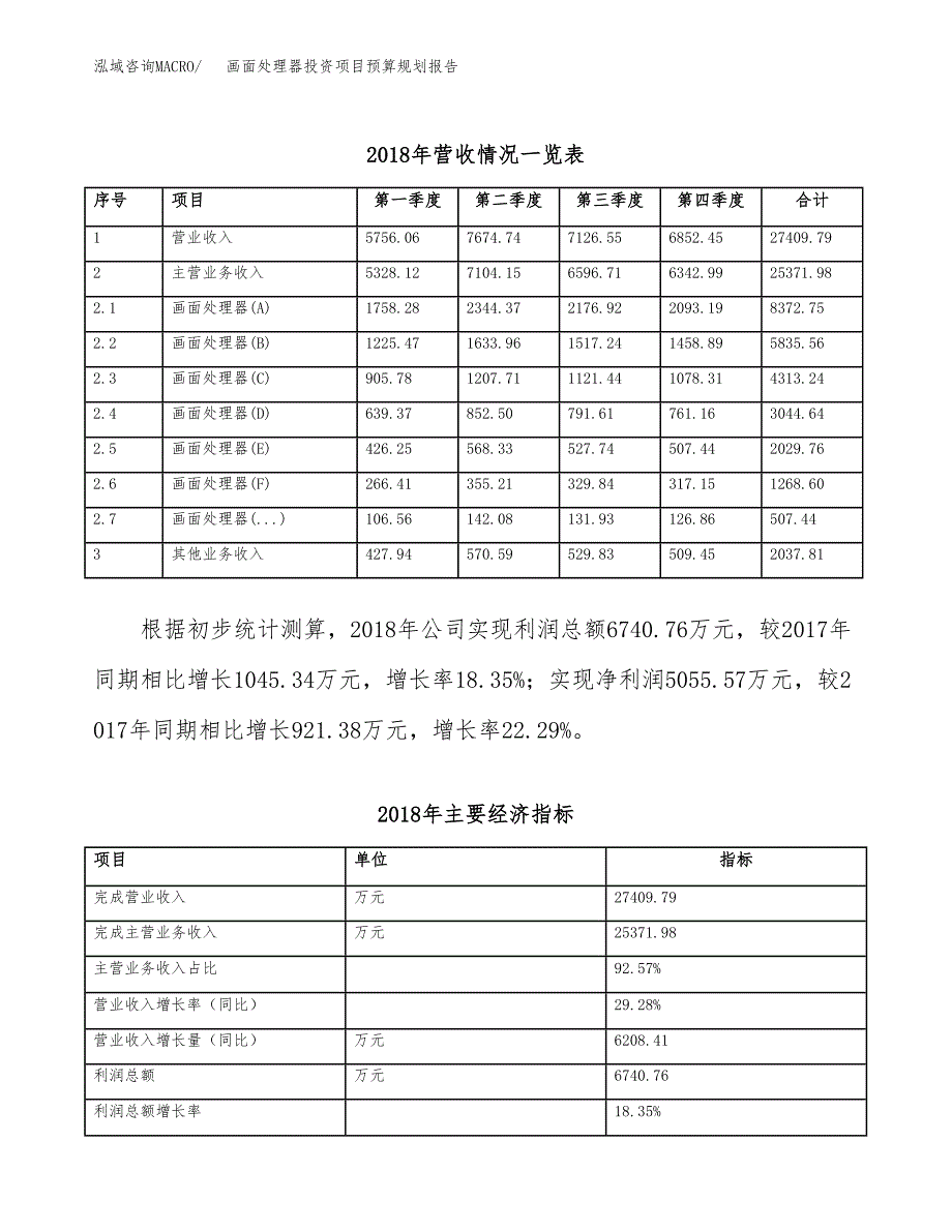 画面处理器投资项目预算规划报告_第3页