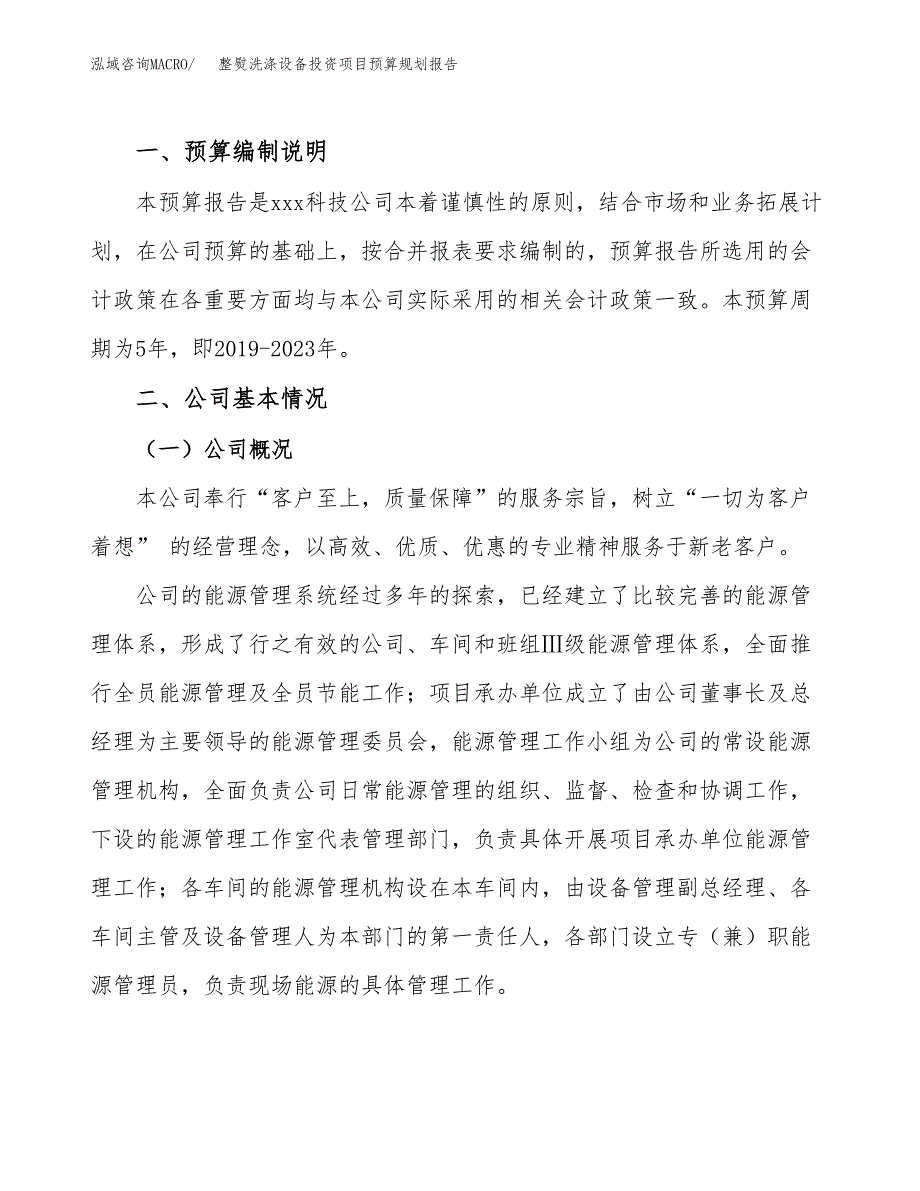 整熨洗涤设备投资项目预算规划报告_第2页