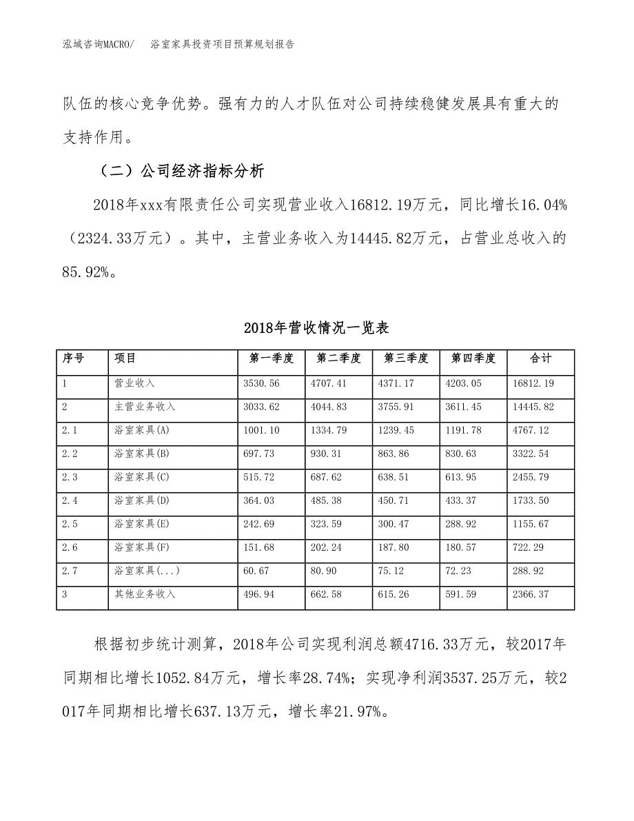 浴室家具投资项目预算规划报告_第3页