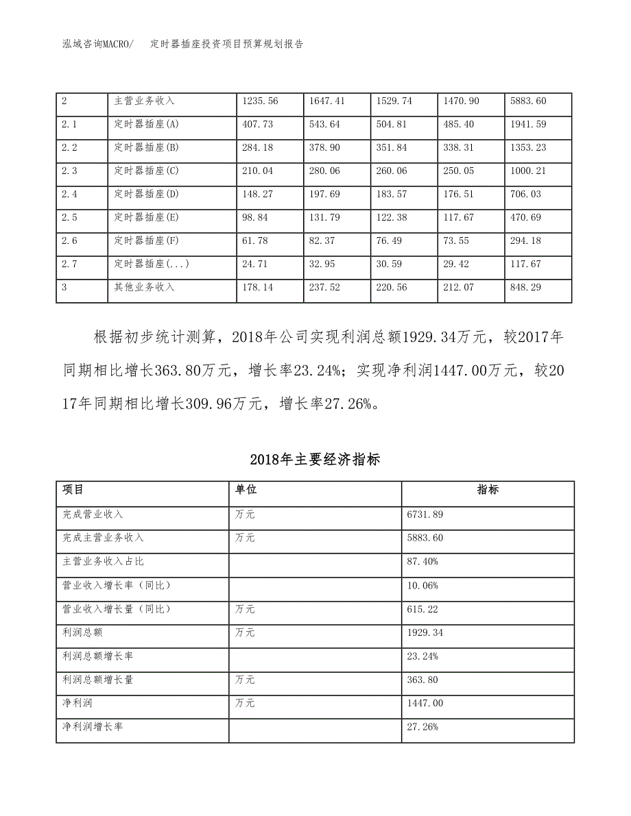 定时器插座投资项目预算规划报告_第4页