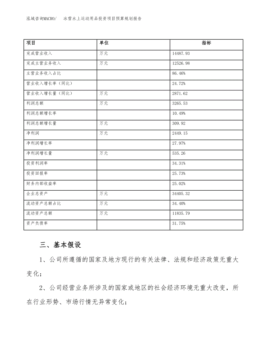 冰雪水上运动用品投资项目预算规划报告_第4页