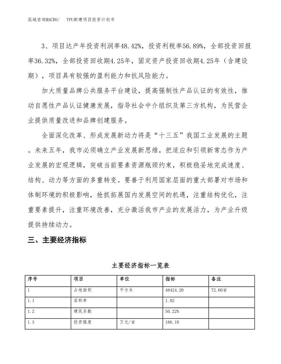 TPU新建项目投资计划书_第5页