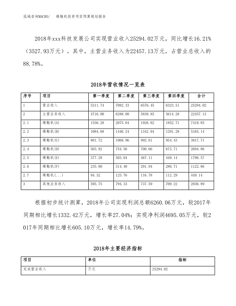 缝鞋机投资项目预算规划报告_第3页