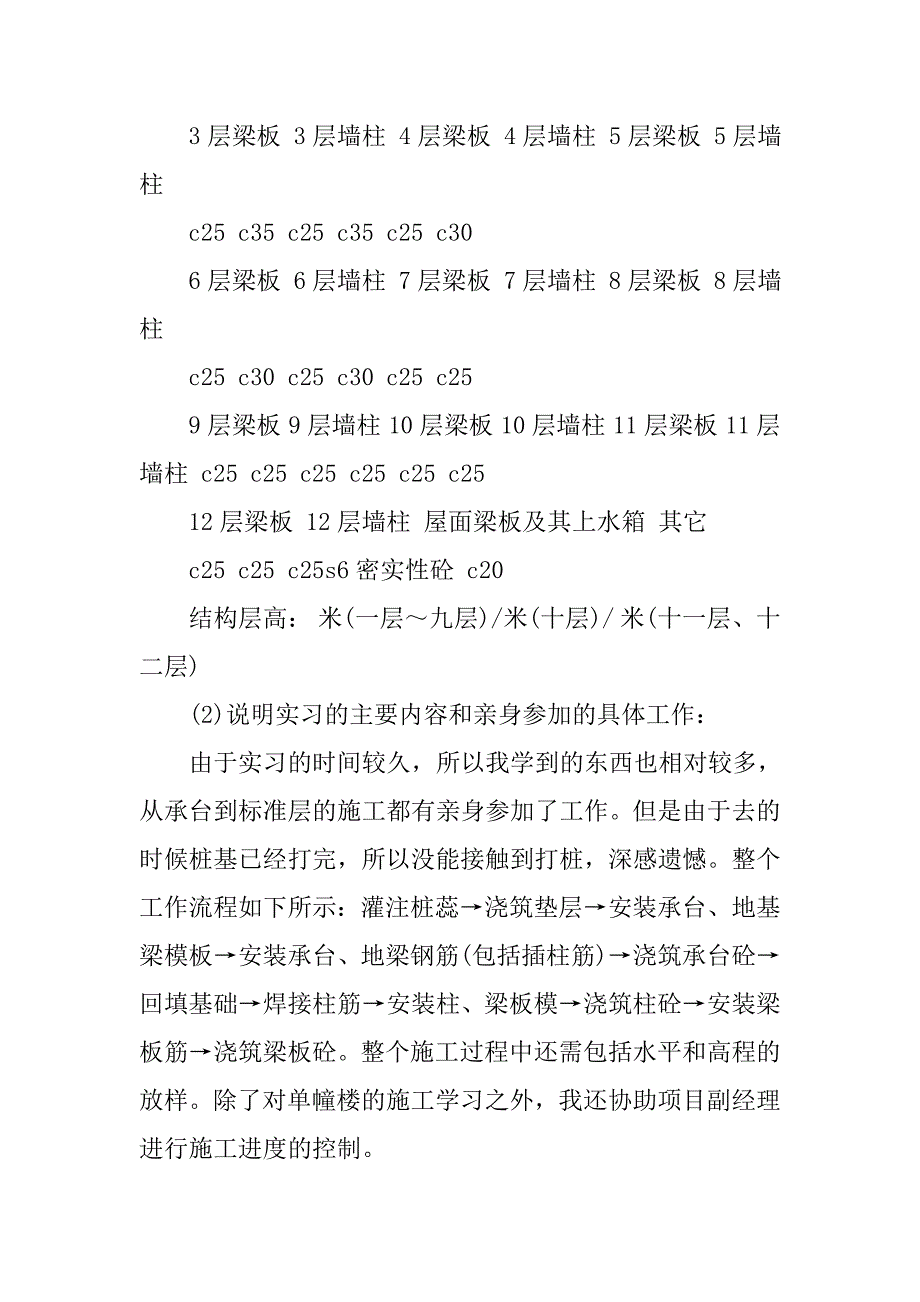 关于土木工程施工实习报告.doc_第4页