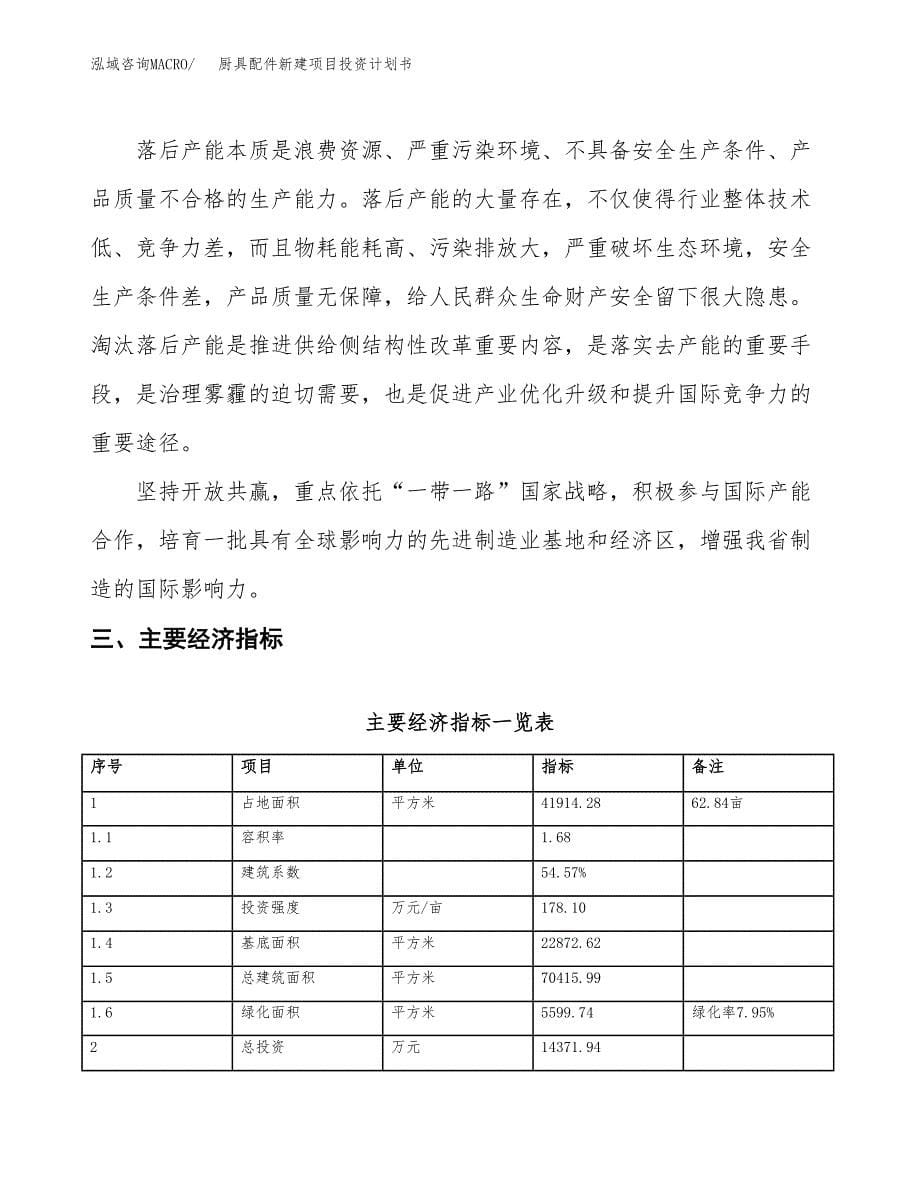 厨具配件新建项目投资计划书_第5页