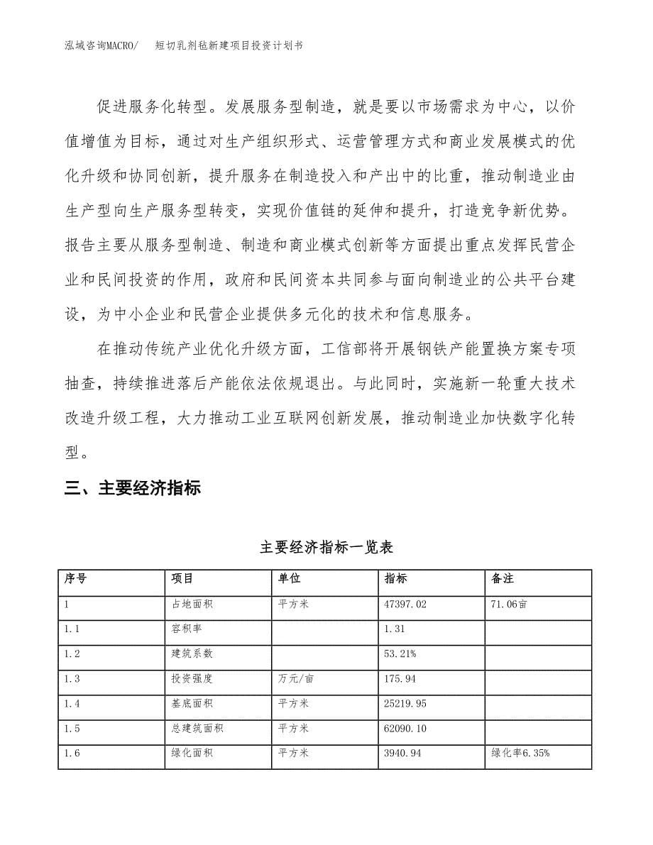 短切乳剂毡新建项目投资计划书_第5页